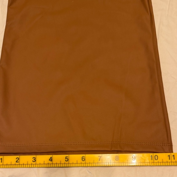 Torrid Faux-Leather Flare Pants | Cognac | Size 5 (5X/28) - Picture 2 of 5
